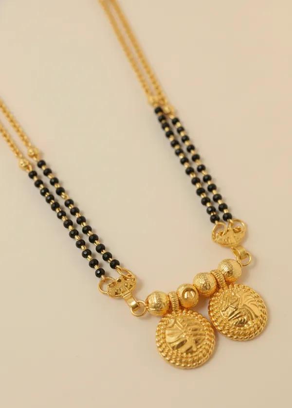 Elegant_Gold-Plated_Double_Layer_Mangalsutra_with_Traditional_Vati_Pendant