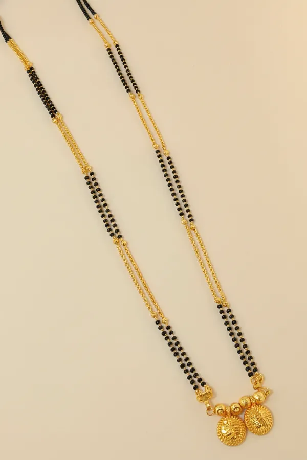 Elegant_Gold-Plated_Double_Layer_Mangalsutra_with_Traditional_Vati_Pendant
