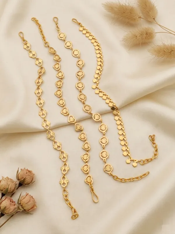 Elegant_Gold-Plated_Heart_&_Floral_Motif_Bracelet_Collection