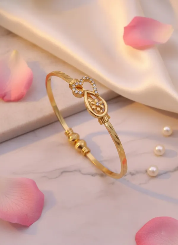 Elegant_Gold_Plated_Infinity_Heart_&_Floral_Kada_Bracelet