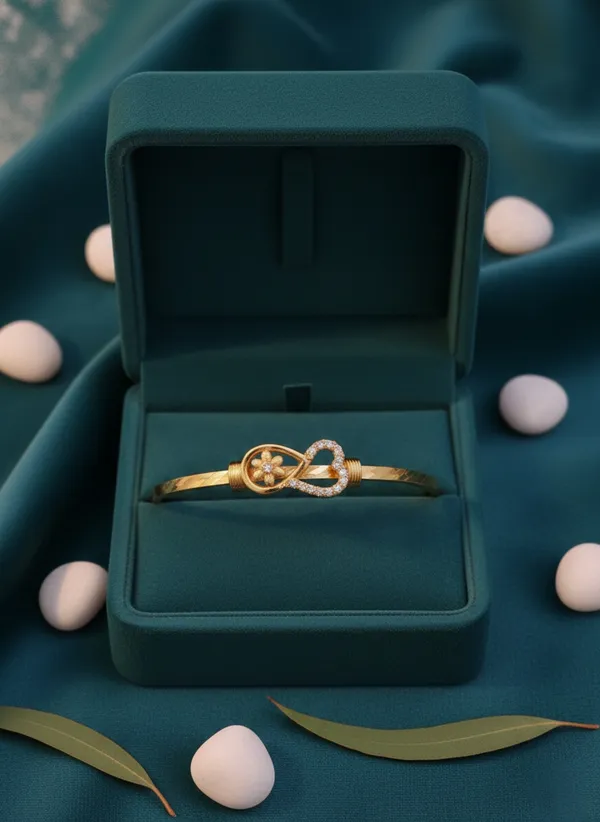 Elegant_Gold_Plated_Infinity_Heart_&_Floral_Kada_Bracelet