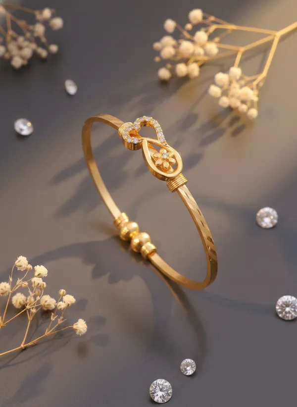 Elegant_Gold_Plated_Infinity_Heart_&_Floral_Kada_Bracelet