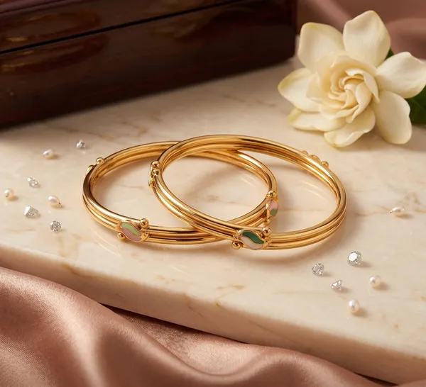 Elegant_Gold-Plated_Pastel_Enamel_Work_Bangles_-_Set_of_2
