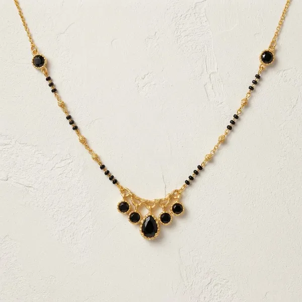 Elegant_Gold_and_Black_Beaded_Mangalsutra_Necklace_|_Modern_Traditional_Indian_Jewelry