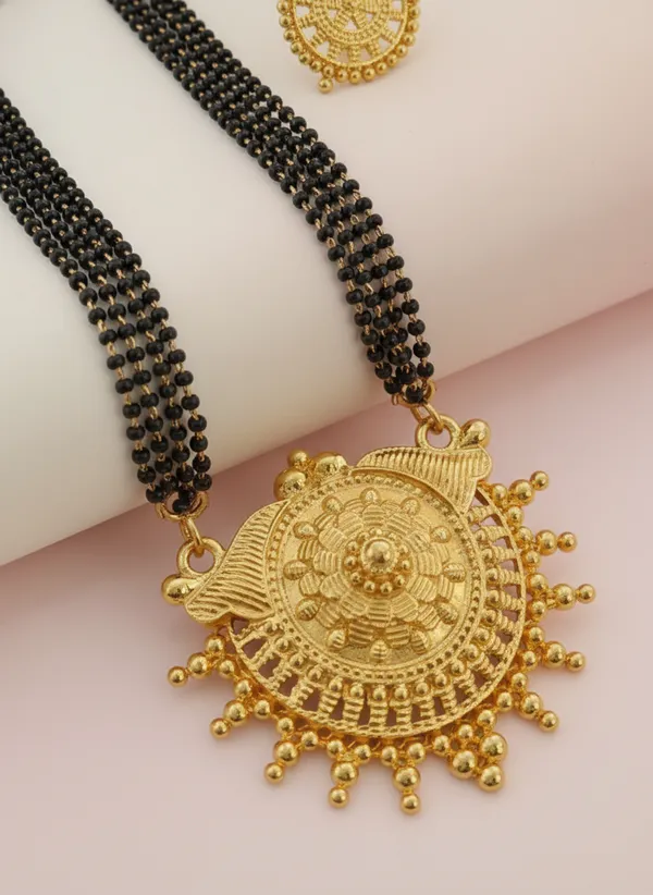 Elegant_Traditional_Gold-Plated_Mangalsutra_Set_with_Intricate_Circular_Pendant_&_Matching_Earrings