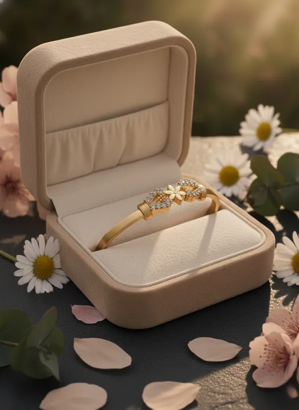 Elegant__Gold-Plated_Floral_Kada_Bracelet_with_Cubic_Zirconia_Accents