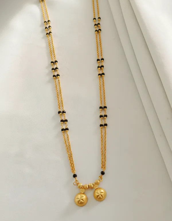 Ethnic_Gold-Toned_Layered_Chain_Necklace_with_Floral_Star_Charms