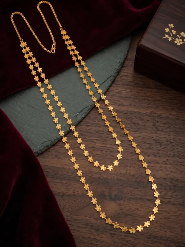 Exquisite_2-Layer_Gold-Plated_Long_Chain_Necklace_with_Floral_Motif
