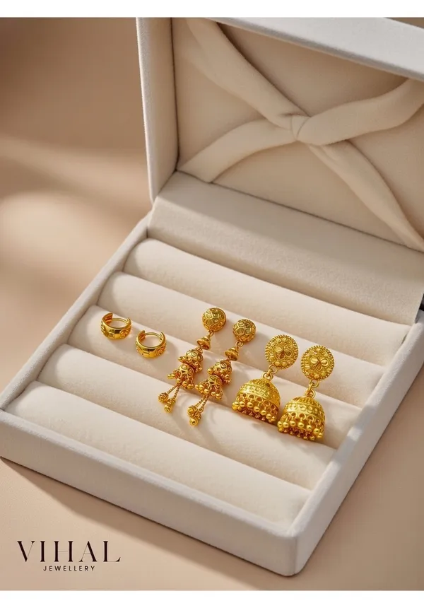 Exquisite_Gold-Plated_Combo_Set_|_Traditional_Jhumkas,_Long_Latkan,_and_Classic_Bali_Earrings