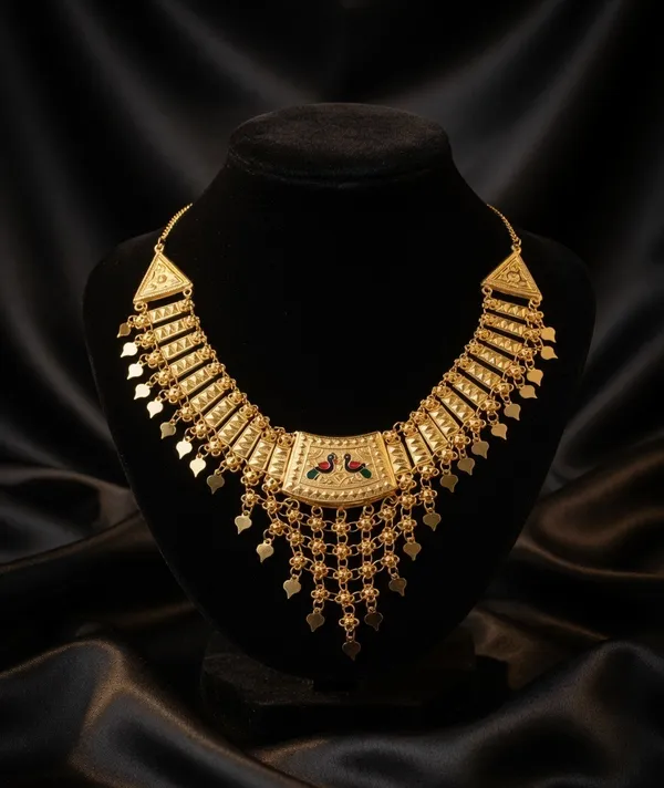 Exquisite_Peacock_Motif_Gold_Rani_Haar
