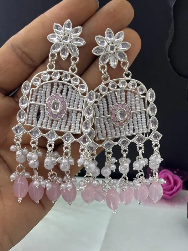 Exquisite_Silver-Plated_Kundan_&_Pearl_Dangler_Earrings_with_Baby_Green_Bead