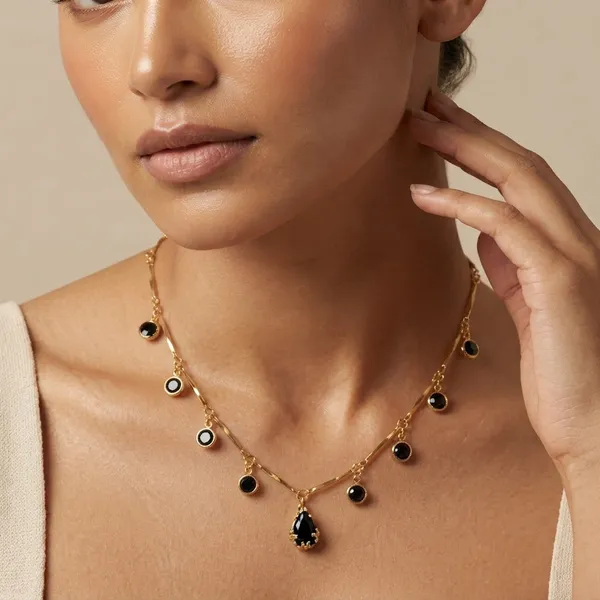 Gold_Plated_Black_Stone_Necklace_for_Women_|_Elegant_Black_Pendant_Necklace_|_Daily_Wear_&_Party_Wear_Jewellery