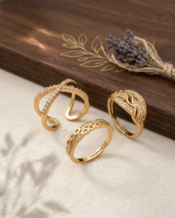 Gold-Plated_Contemporary_Adjustable_Ring_Set_-_Pack_of_3_Stylish_CZ_Crystal_Rings_for_Women