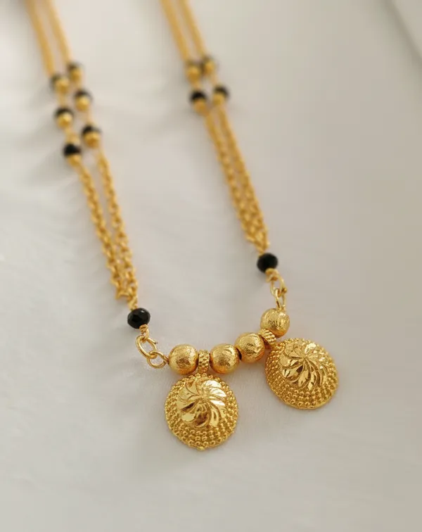 Gold-Plated_Dual-Layer_Long_Chain_Necklace_with_Intricate_Floral_Vati_Pendant