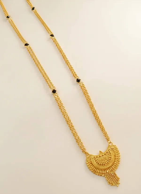 Gold-Plated_Long_Necklace_with_Traditional_Temple_Art_Pendant_and_Black_Bead_Accents