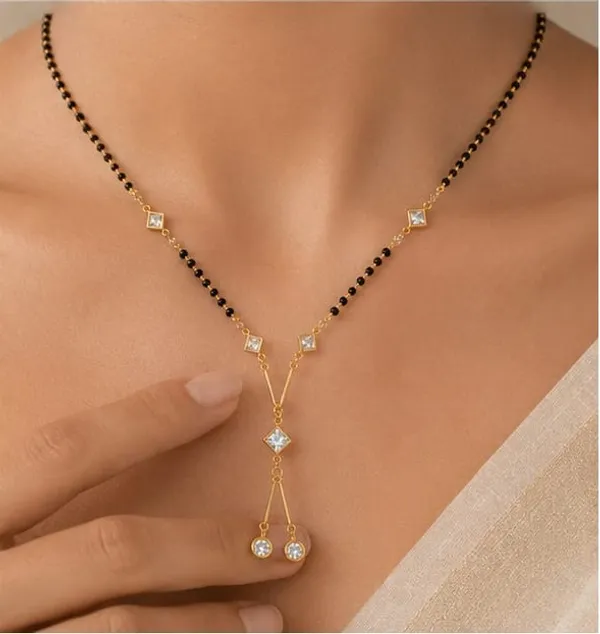 Gold_Plated_Mangalsutra_with_Earrings_Combo_Set_for_Women_|_Black_Beaded_Traditional_Pendant_Necklace_Set_|_Daily_Wear_&_Festive_Jewellery