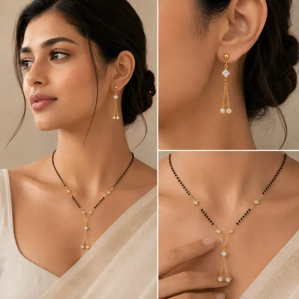 Gold_Plated_Mangalsutra_with_Earrings_Combo_Set_for_Women_|_Black_Beaded_Traditional_Pendant_Necklace_Set_|_Daily_Wear_&_Festive_Jewellery