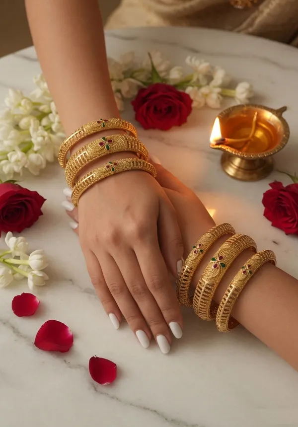 Gold-Plated_Meenakari_Work_Bangle_Set_-_Traditional_Floral_Design_Kada_for_Women_and_Girls_(Set_of_6)