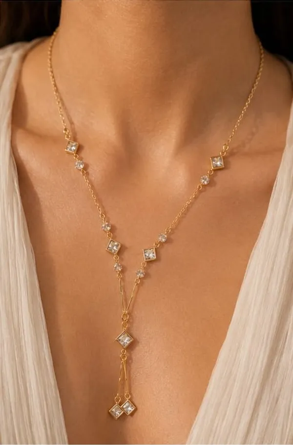 Gold_Plated_Necklace_&_Earrings_Combo_Set_for_Women_|_Elegant_CZ_Stone_Long_Necklace_Set_|_Party_Wear_&_Festive_Jewellery