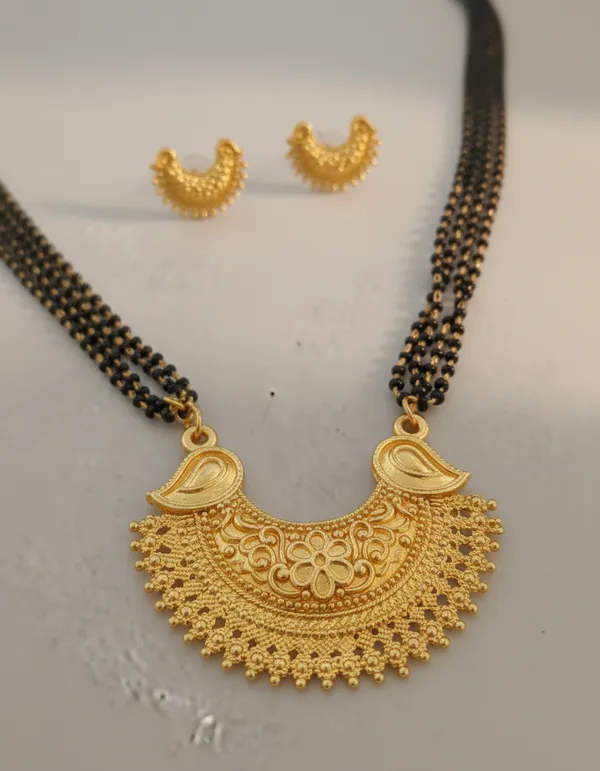 Gold-Plated_Traditional_Mangalsutra_Set_with_Chandbali_Pendant_&_Matching_Earrings