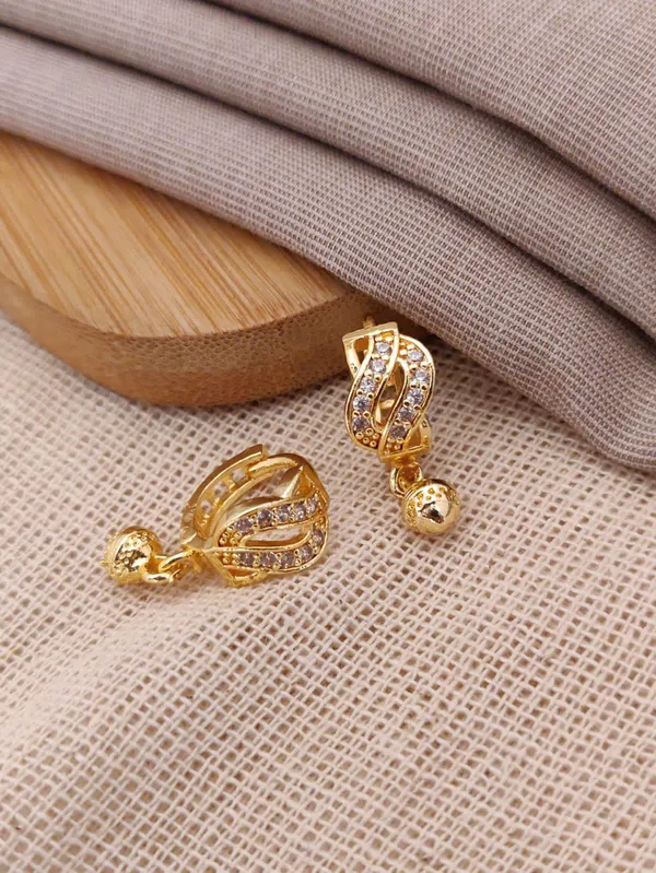 Gold-Toned_Swirl_&_Stone_Accented_Dangler_Earrings