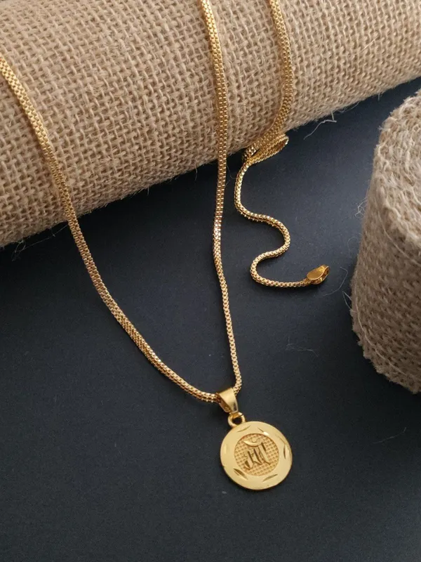 Gold-Toned__Spiritual_Maa_(माँ)_Charm_Chain