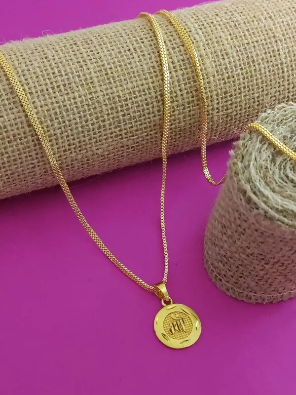 Gold-Toned__Spiritual_Maa_(माँ)_Charm_Chain