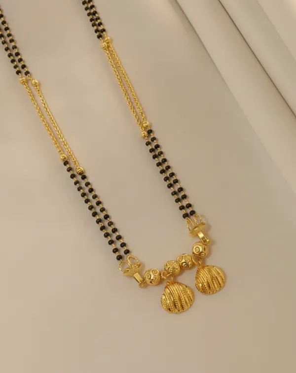 Gold_Traditional_Double-String_Mangalsutra_with_Textured_Vati_Pendant