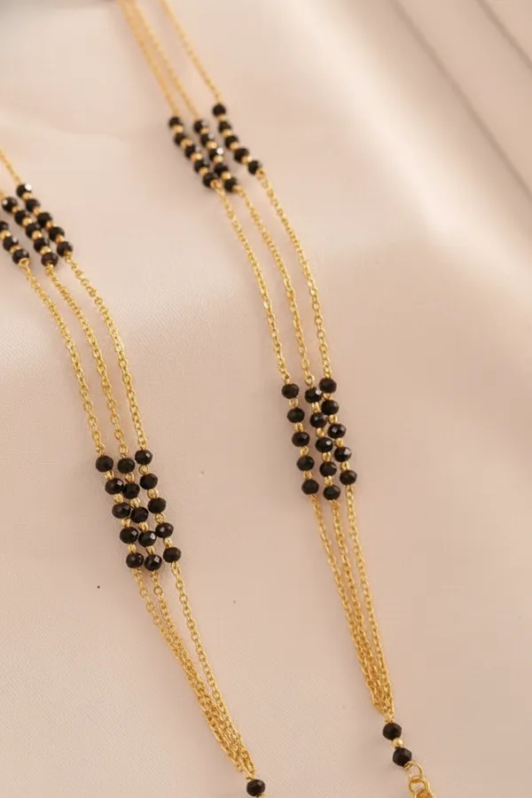 Gold__Plated_Triple-Strand_Mangalsutra_with_Heart_Pendant