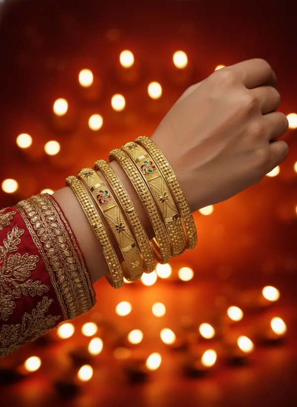 6-Piece_Traditional_Gold-Plated_Bangles_Set_for_Women