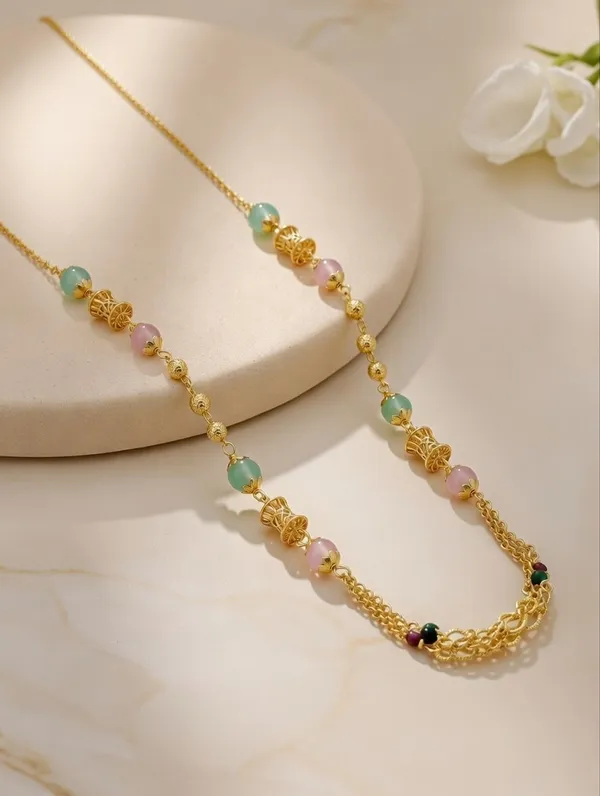 Long_Gold-Plated_Pastel_Bead_Layered_Necklace_with_Filigree_Detailing
