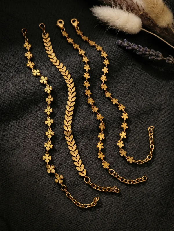 Nature-Inspired_Gold-Plated_Bracelet_Collection