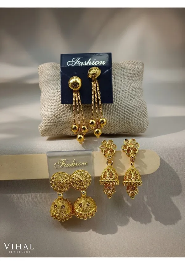 Premium_Gold-Plated_Traditional_Jhumka_and_Tassel_Earring_Combo_Set