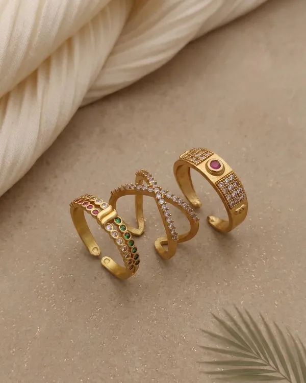 Set_of_3_Gold-Plated_Adjustable_Finger_Rings_with_Multi-Color_Stones_&_American_Diamond_Accents
