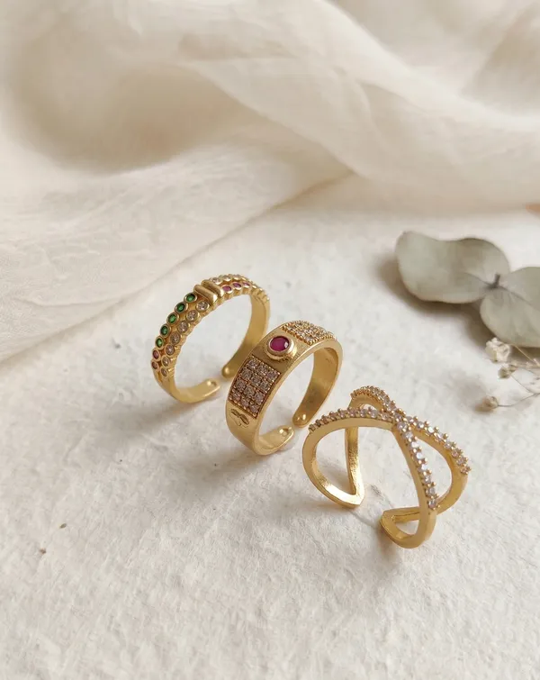 Set_of_3_Gold-Plated_Adjustable_Finger_Rings_with_Multi-Color_Stones_&_American_Diamond_Accents