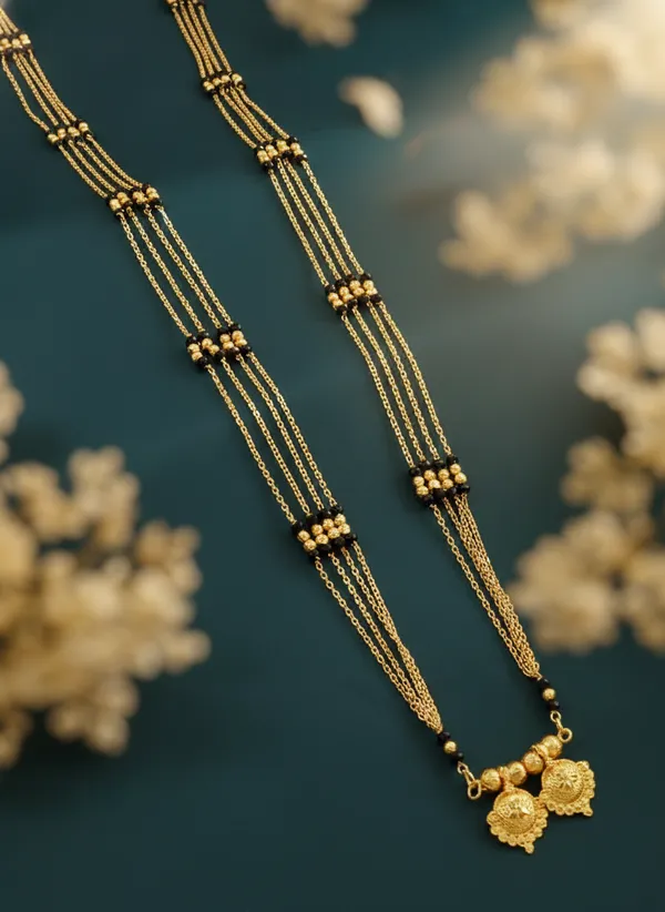 Timeless_Multi-Strand_Gold_Mangalsutra_with_Traditional_Wati_Pendant
