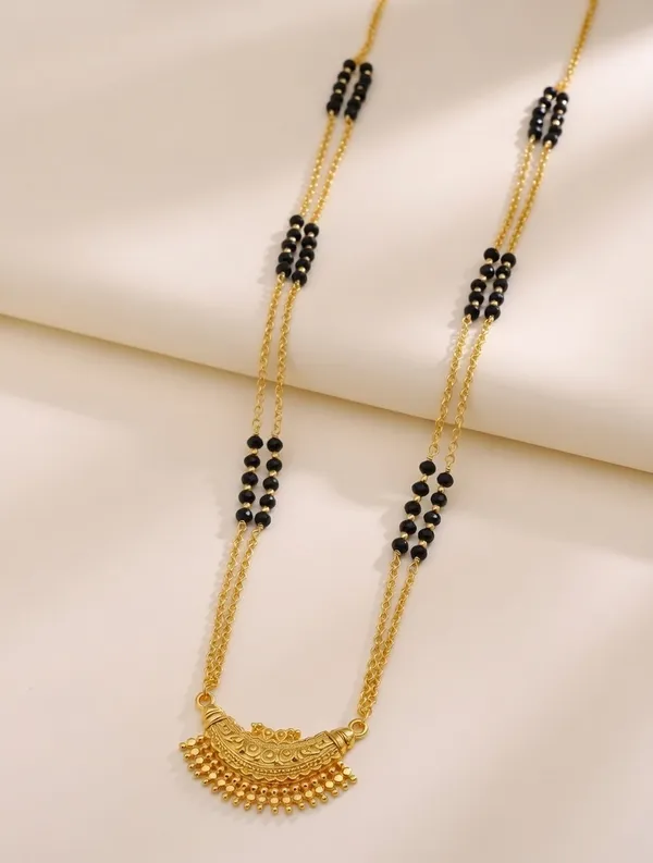 Traditional_Gold-Plated_Crescent_Mangalsutra_with_Double-Layered_Black_Bead_Chain