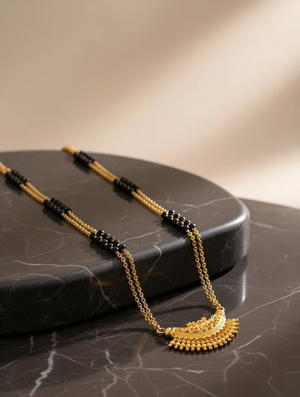 Traditional_Gold-Plated_Crescent_Mangalsutra_with_Double-Layered_Black_Bead_Chain