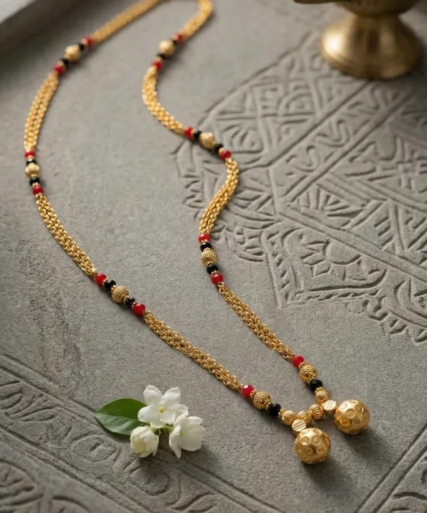 Traditional_Gold-Plated_Double_Chain_Mangalsutra_with_Black_&_Red_Beads