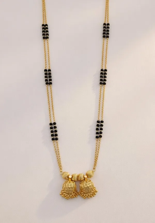 Traditional_Gold-Plated_Double_Wati_Mangalsutra_with_Filigree_Pendants