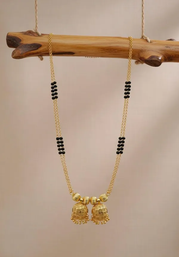 Traditional_Gold-Plated_Double_Wati_Mangalsutra_with_Filigree_Pendants