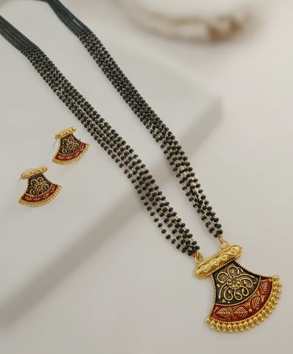 Traditional_Gold-Plated_Enamel_Mangalsutra_Set_with_Matching_Earrings