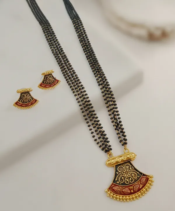 Traditional_Gold-Plated_Enamel_Mangalsutra_Set_with_Matching_Earrings