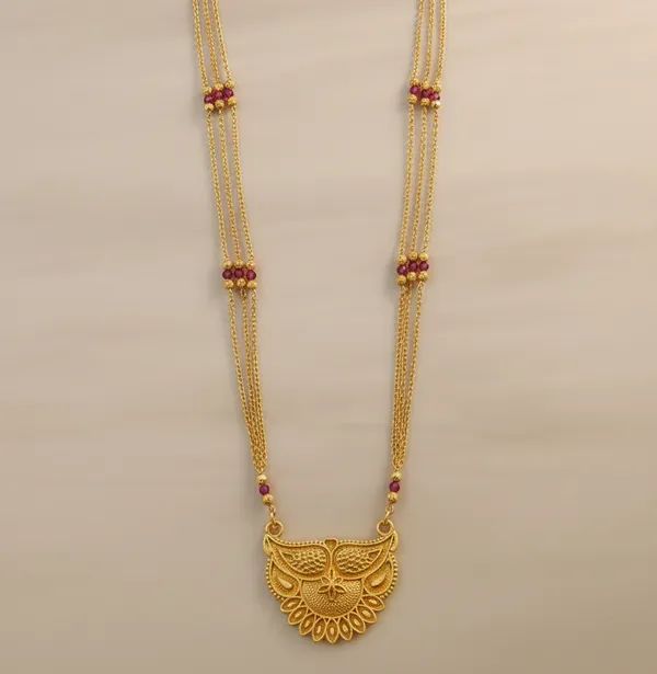 Traditional_Gold-Plated_Long_Haram_Necklace_with_Ruby-Toned_Accents