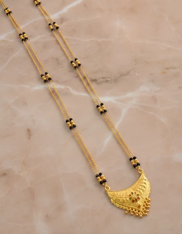 Traditional_Gold-Plated_Mangalsutra_with_Crescent_Pendant_&_Black_Bead_Chain
