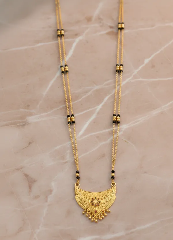 Traditional_Gold-Plated_Mangalsutra_with_Crescent_Pendant_&_Black_Bead_Chain