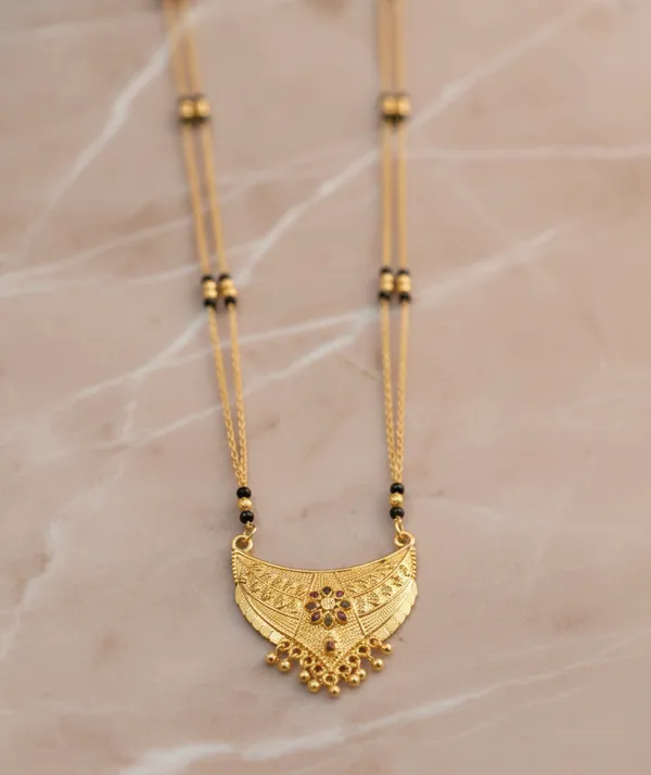 Traditional_Gold-Plated_Mangalsutra_with_Crescent_Pendant_&_Black_Bead_Chain