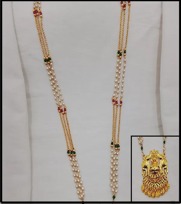 Traditional_Gold_Plated_Mangalsutra_with_Goddess_Pendant_and_Pearl_Chain