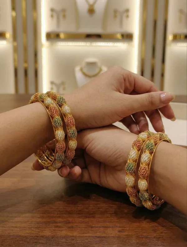 Traditional_Gold-Plated_Mesh_Bead_Bangles_–_Set_of_4_Bangles