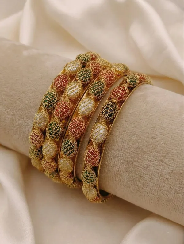 Traditional_Gold-Plated_Mesh_Bead_Bangles_–_Set_of_4_Bangles